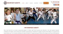 Desktop Screenshot of bearfootkarate.com